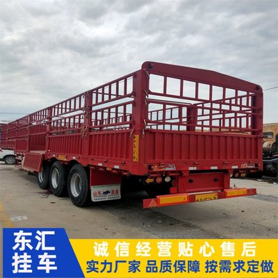 购销13米16高仓栏半挂车 12米拖车平板半挂货车 出口二手集装箱车